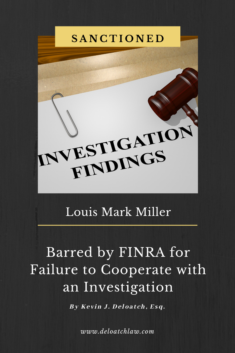 Louis Mark Miller Barred by FINRA