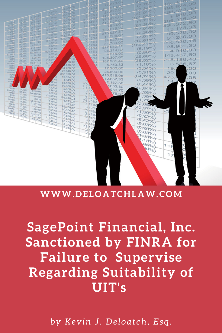 SagePoint Financial, Inc. Sanctioned by FINRA for Failure to Supervise Regarding Suitability of UIT's