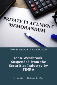 John Westbrook Suspended from the Securities Industry by FINRA (1)
