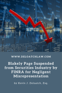Blakely Page Suspended from Securities Industry by FINRA for Negligent Misrepresentation (1)