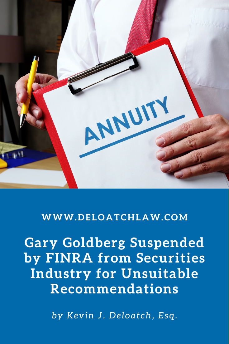 Gary Goldberg Suspended by FINRA from Securities Industry for Unsuitable Recommendations (1)
