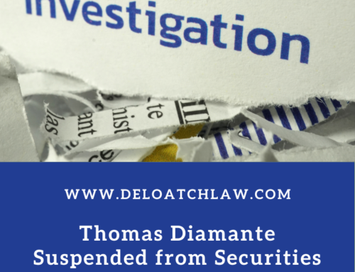 Thomas Diamante Suspended from Securities Industry by FINRA After Investigation of Private Placement Offerings