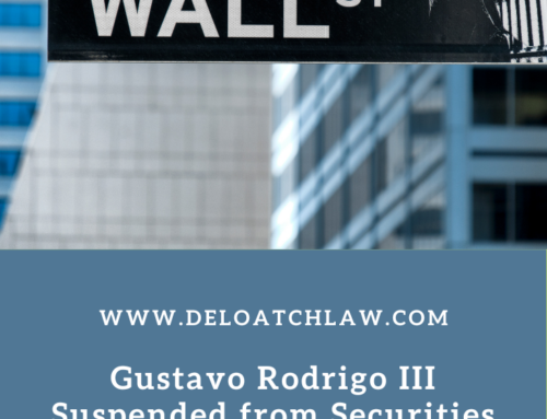 Gustavo Rodrigo III Suspended from Securities Industry by FINRA for Unauthorized Discretion