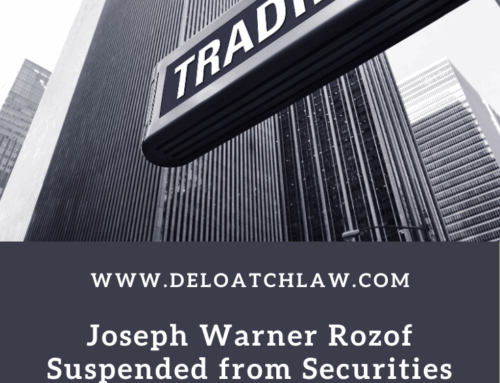 Joseph Warner Rozof Suspended from Securities Industry by FINRA for Unauthorized Discretion